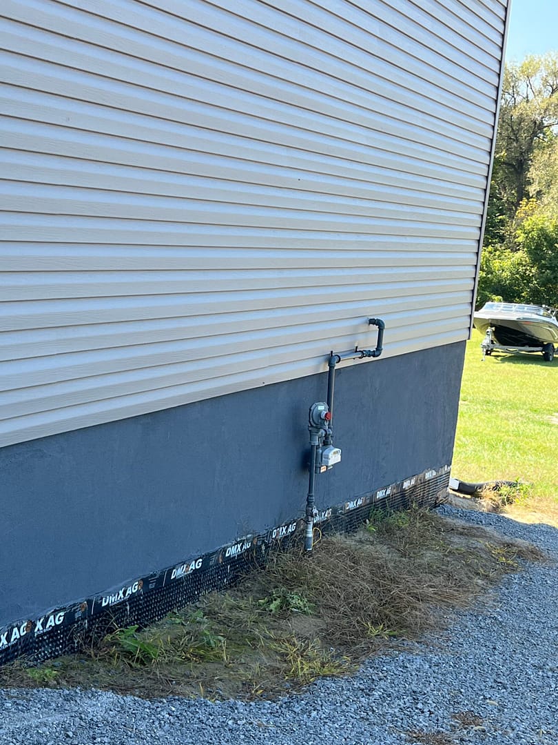 Foundation Walls Cement and Color Parging