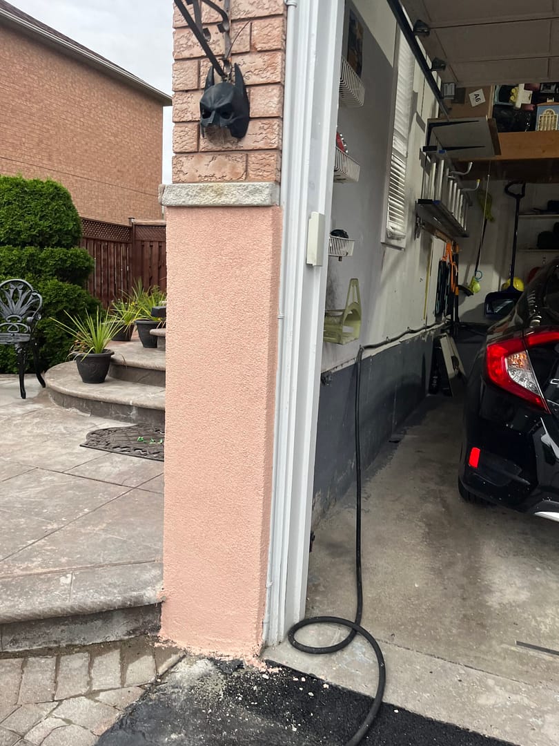 Brick Parging with Cement and color parging